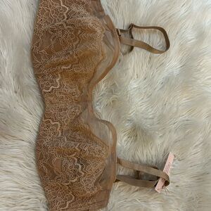 Victoria secret rose gold hardware seamless bra 32 F NWT